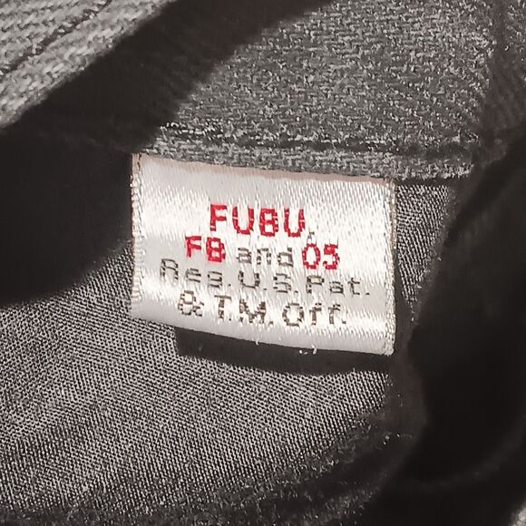 The FB Fubu Black Denim Cargo Jeans Embroidered Pockets Men's Size 42x30 - Picture 10 of 11